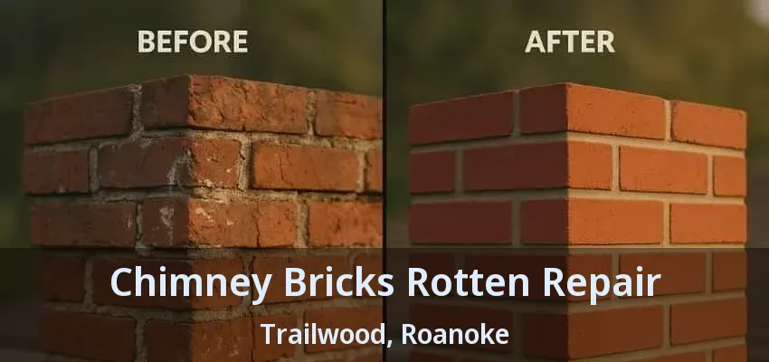 Chimney Bricks Rotten Repair Trailwood, Roanoke - TX