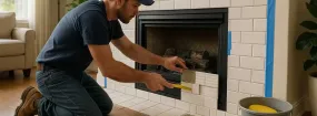 Repairing Cracked Fireplace Tiles Bluffview, Roanoke